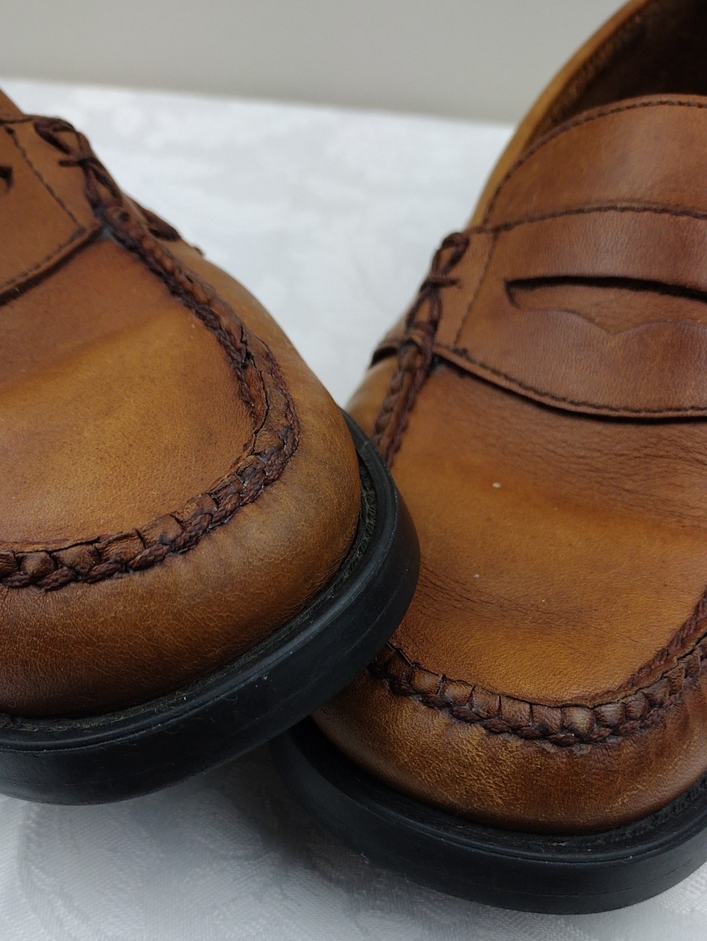 Weejuns Bass Katherine III Brown Leather Round Toe Slip On Penny Loafer Shoe - Picture 15 of 16